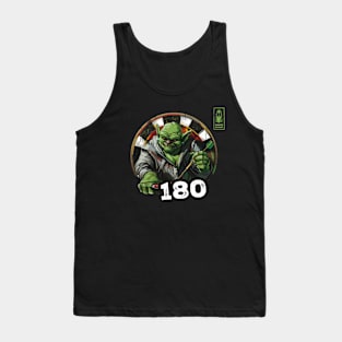 Darts 180 Onehundredandeigthy Green Game Champ Tank Top